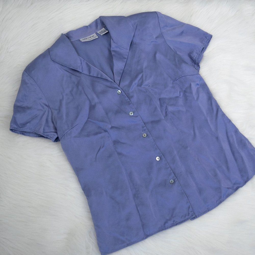 3/$20 Preview Collection Silk Button Up Blouse